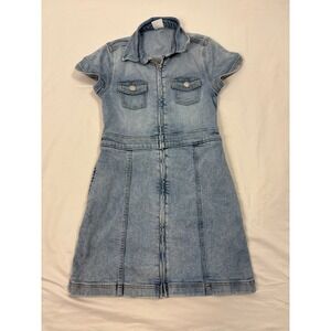 Abercrombie Kids Girls 11/12 Denim Dress Zipper Front